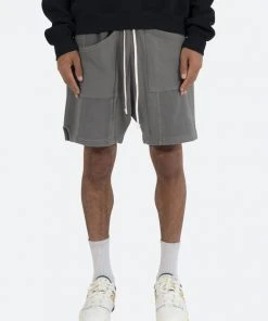 Mnml Terry Paneled Shorts - Vintage Black Bottoms