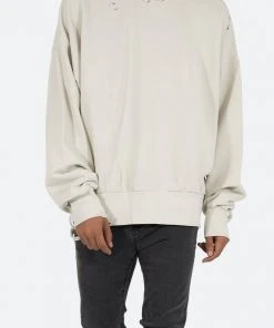 Mnml Threaded Collar Crewneck - Off White