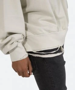 Mnml Threaded Collar Crewneck - Off White