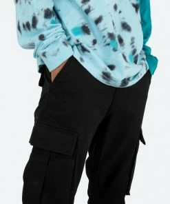 Mnml B Flare Denim Twill Flare Cargo Pants - Black