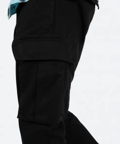 Mnml B Flare Denim Twill Flare Cargo Pants - Black