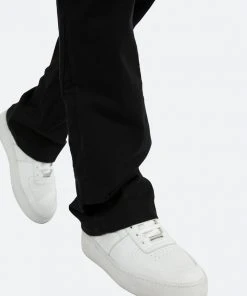 Mnml B Flare Denim Twill Flare Cargo Pants - Black