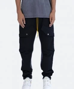 Mnml Utility Snap Cargo Pants - Black