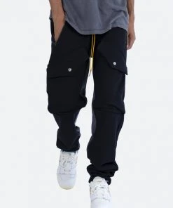 Mnml Utility Snap Cargo Pants - Black