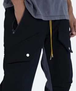 Mnml Utility Snap Cargo Pants - Black