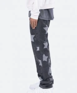 Mnml V120 Star Baggy Denim - Black/White