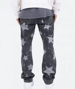 Mnml V120 Star Baggy Denim - Black/White