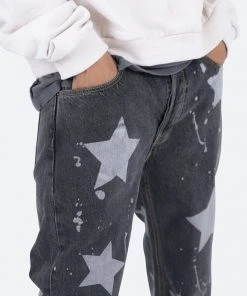 Mnml V120 Star Baggy Denim - Black/White