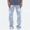 Mnml V120 Star Baggy Denim - Blue/White