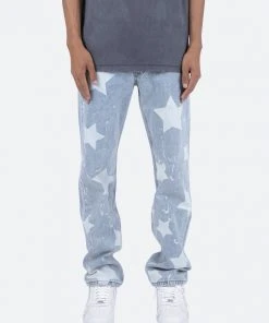 Mnml V120 Star Baggy Denim - Blue/White