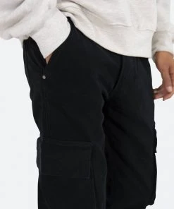 Mnml V193 Cargo Snap Baggy Denim - Black
