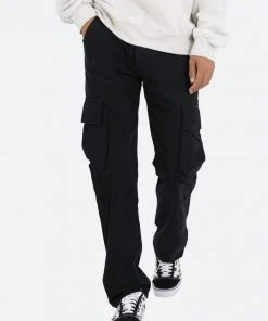 Mnml V193 Cargo Snap Baggy Denim - Black