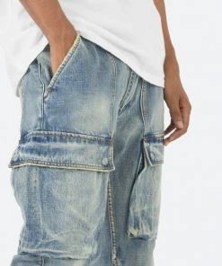 Mnml V216 Cargo Baggy Denim - Vintage Blue