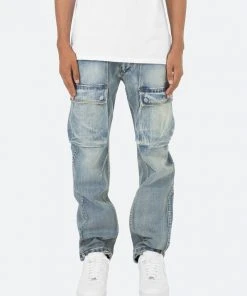Mnml V216 Cargo Baggy Denim - Vintage Blue