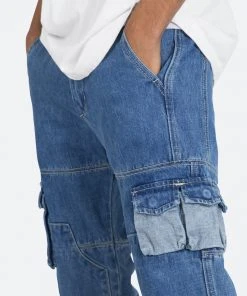 Mnml V244 Cargo Baggy Denim - Blue