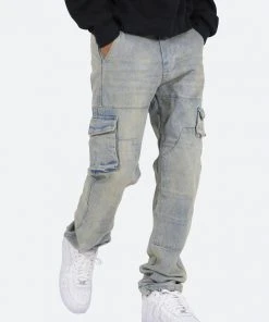 Mnml V Baggy Denim V244 Cargo Baggy Denim - Vintage Blue
