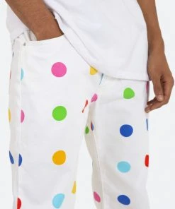 Mnml V290 Dot Baggy Denim - White