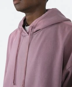 Mnml Vintage Cropped Hoodie - Purple