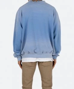 Mnml Vintage Henley Crewneck - Light Blue Outerwear