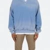 Mnml Vintage Henley Crewneck - Light Blue Outerwear