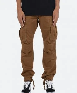 Mnml Vintage Twill Cargo Pants - Brown Bottoms