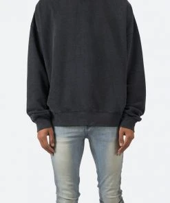 Mnml Vintage Wash Crewneck - Black