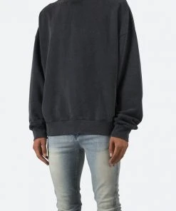 Mnml Vintage Wash Crewneck - Black