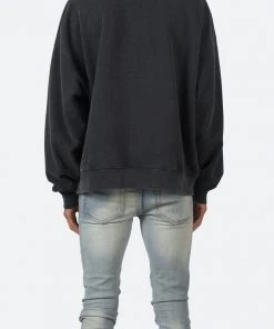 Mnml Vintage Wash Crewneck - Black