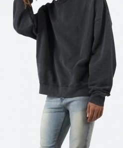 Mnml Vintage Wash Crewneck - Black