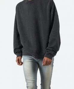 Mnml Vintage Wash Crewneck - Black