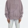 Mnml Washed Paneled Hoodie - Purple