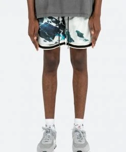 Mnml Wave Basketball Shorts - Blue/White Bottoms