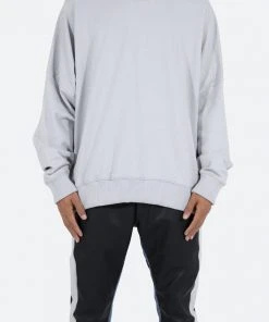 Mnml Wide Neck Crewneck - Grey Outerwear