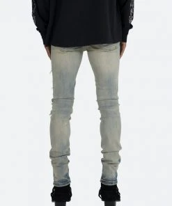 Mnml X165 Paisley Skinny Denim - Blue/Black