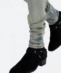 Mnml X165 Paisley Skinny Denim - Blue/Black