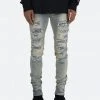 Mnml X165 Paisley Skinny Denim - Blue/Black