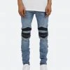 Mnml X186 Moto Skinny Denim - Blue/Black