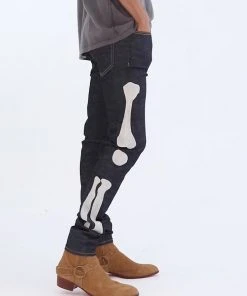 Mnml X199 Skeleton Skinny Denim - Raw Blue
