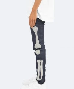 Mnml X199 Skeleton Skinny Denim - Raw Blue