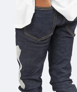 Mnml X199 Skeleton Skinny Denim - Raw Blue