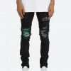 Mnml X284 Moto Skinny Denim - Black/Purple