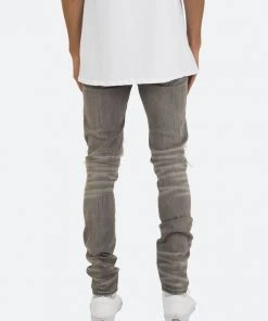 Mnml X284 Moto Skinny Denim - Grey/Blue