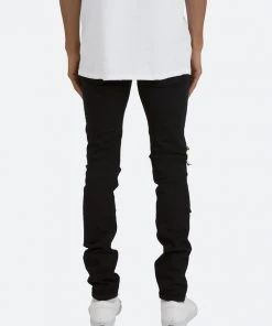 Mnml X285 Moto Skinny Denim - Black/Red