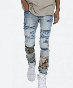 Mnml X408 Repaired Skinny Denim - Blue