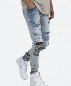 Mnml X408 Repaired Skinny Denim - Blue