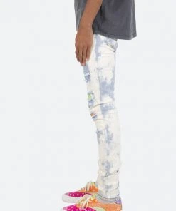 Mnml X Skinny Denim X409 Rhinestone Skinny Denim - Blue