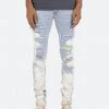 Mnml X Skinny Denim X409 Rhinestone Skinny Denim - Blue
