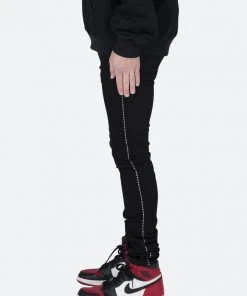 Mnml X457 Rhinestone Skinny Denim - Black