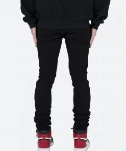 Mnml X457 Rhinestone Skinny Denim - Black