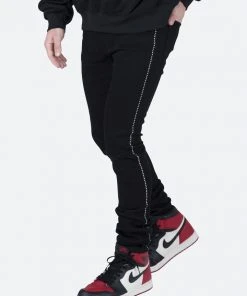 Mnml X457 Rhinestone Skinny Denim - Black